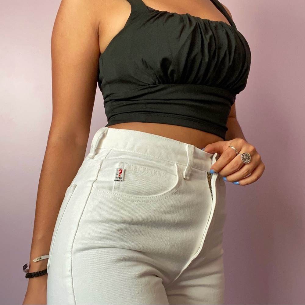 Vintage High Waisted Guess Jeans (White)